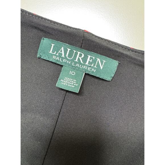 Lauren by Ralph Lauren Womens Floral Jersey Dress 10 Classic Night Out Elevated - Picture 4 of 16